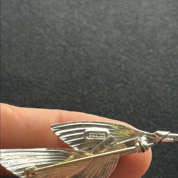 Sterling Silver Bond Boyd Leaf Brooch - Picture 3 of 3